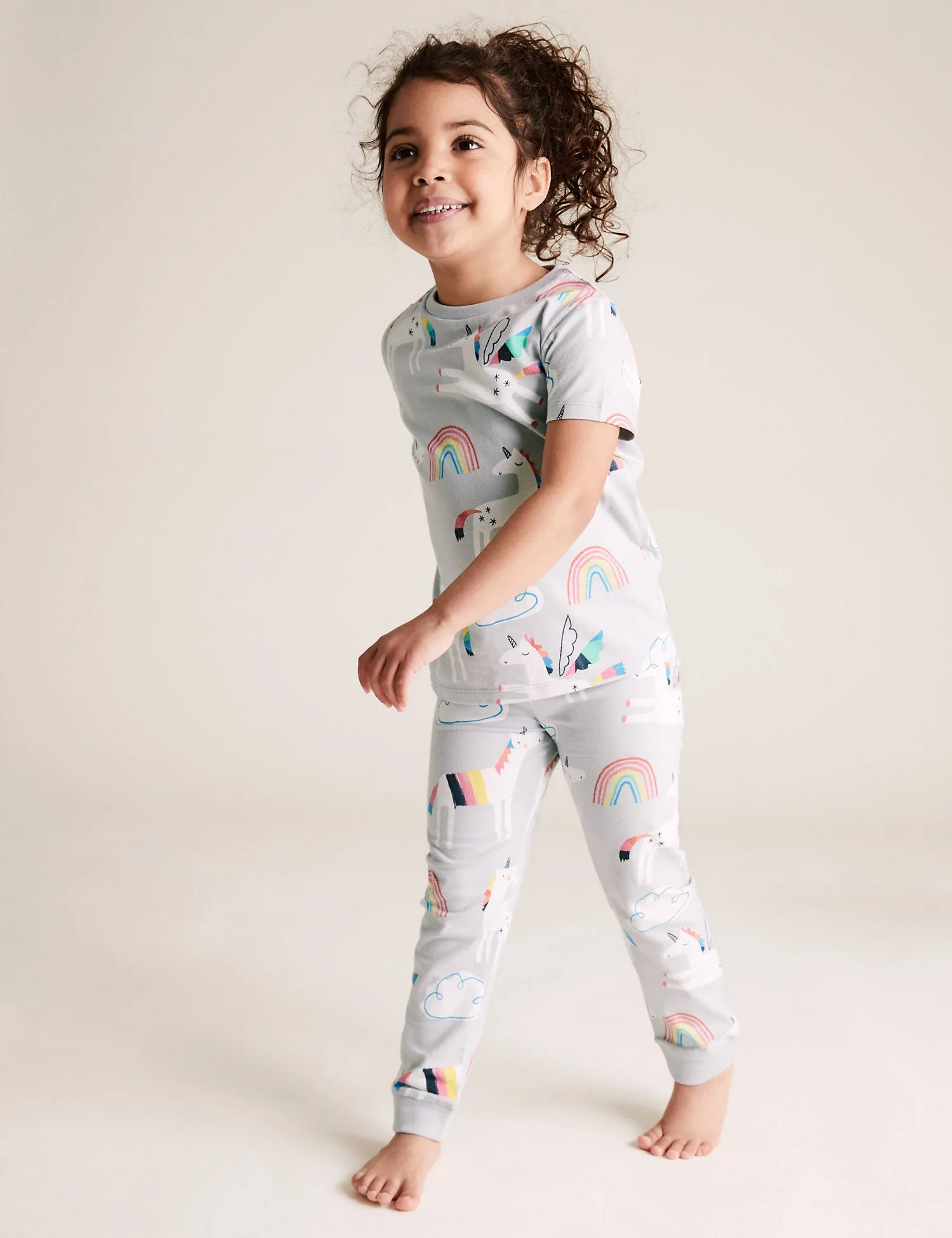 3pk Pure Cotton Unicorn Pyjama Sets