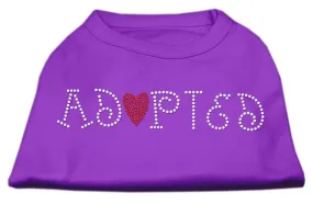 Adopted Rhinestone Shirt Purple L (14)
