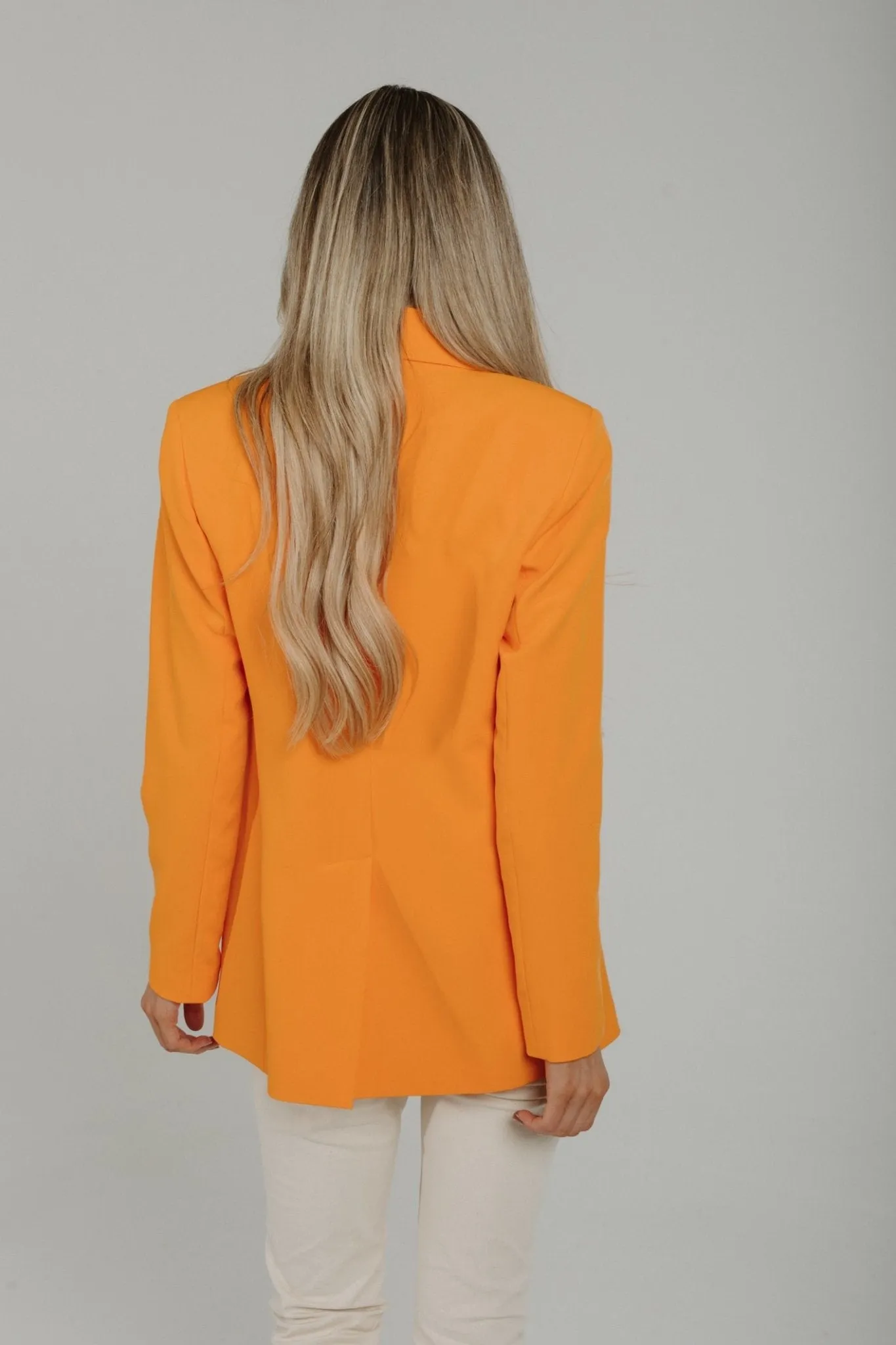 Alana Buckle Blazer In Orange