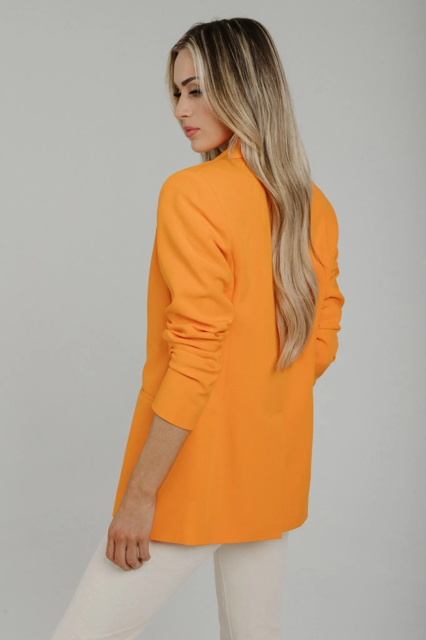Alana Buckle Blazer In Orange