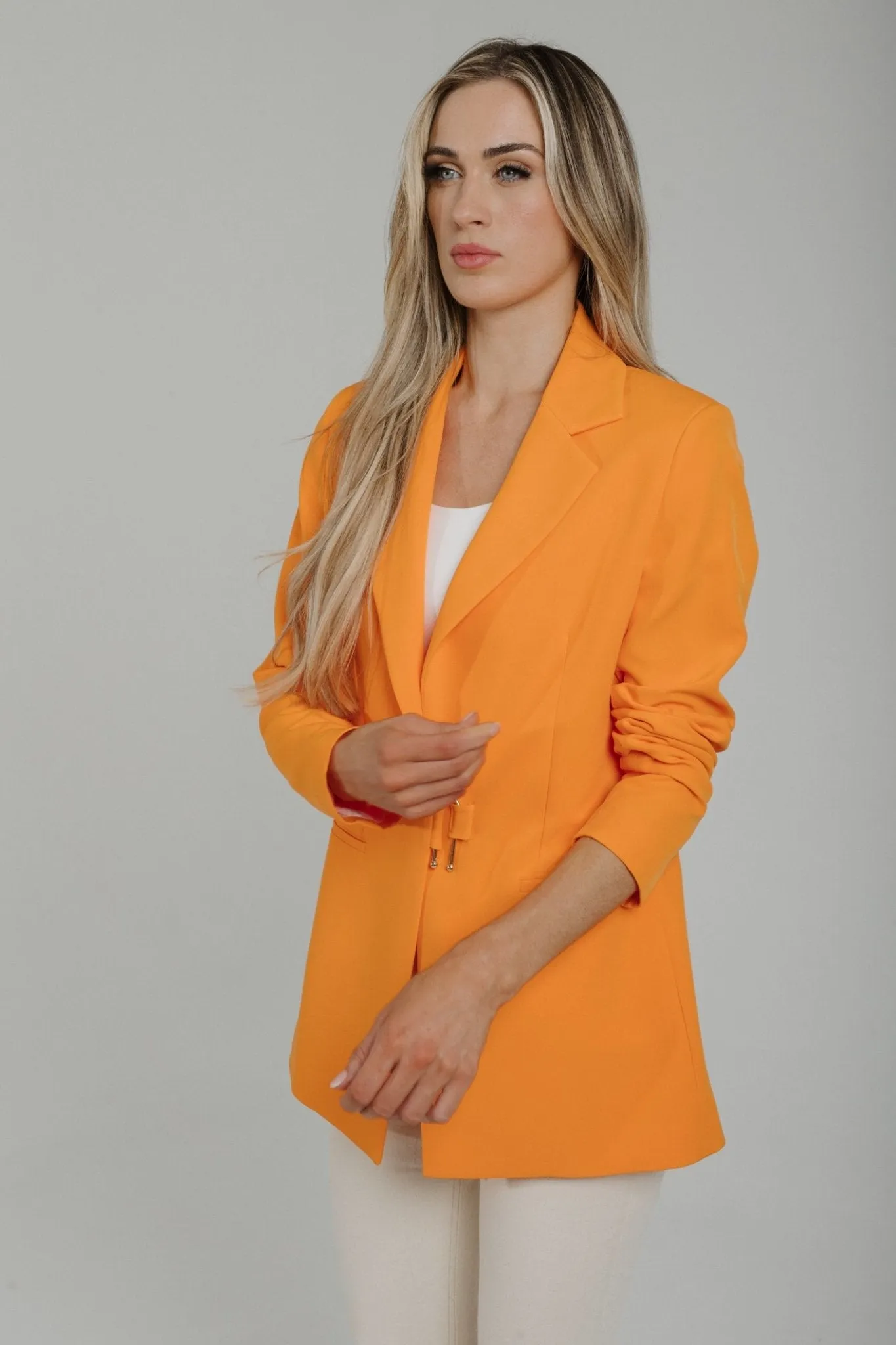 Alana Buckle Blazer In Orange