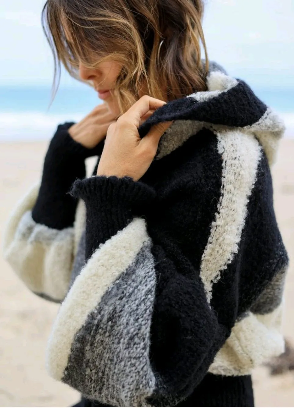 alpaca zip up bomber cardi - greys