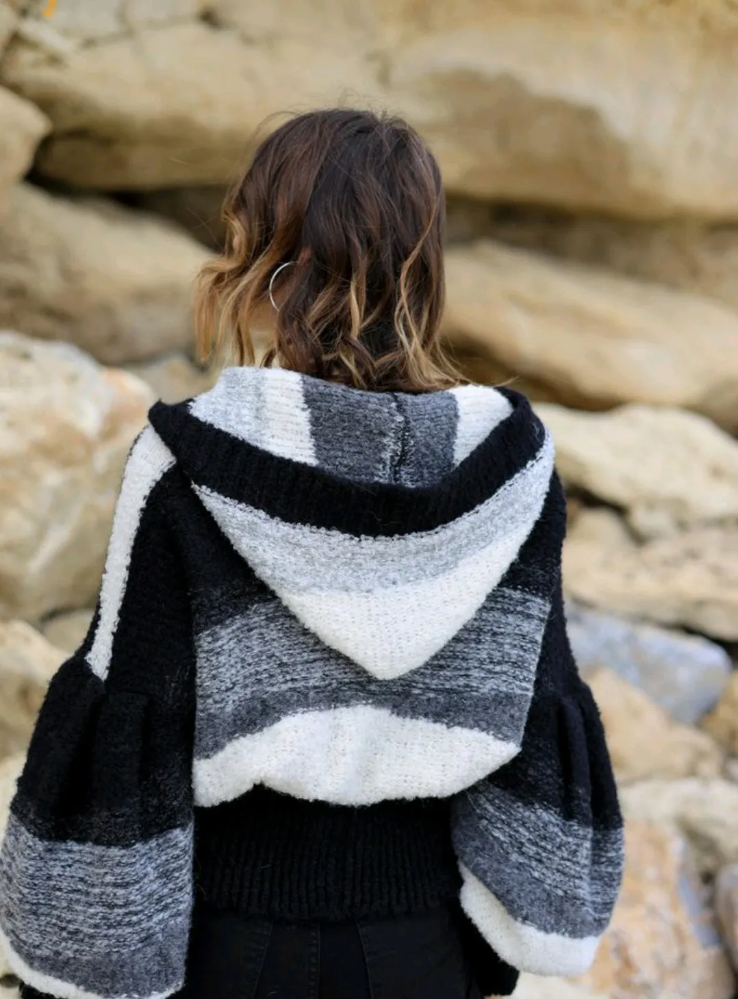 alpaca zip up bomber cardi - greys