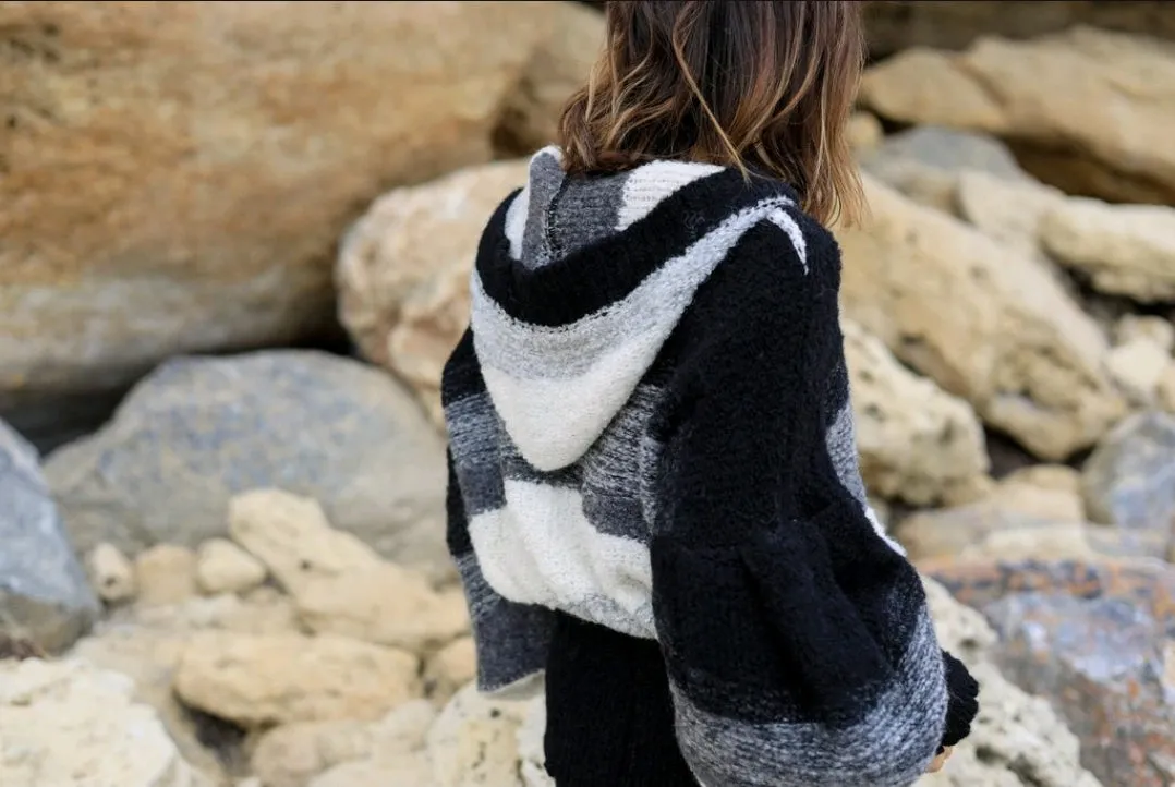 alpaca zip up mesh bomber cardi - greys