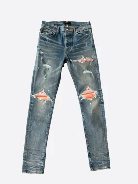 Amiri Clay Indigo & Orange MX1 Jeans