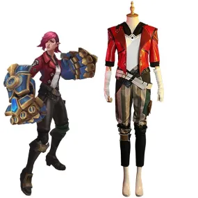 Anime LOL Arcane Vi Leather Cosplay Costume
