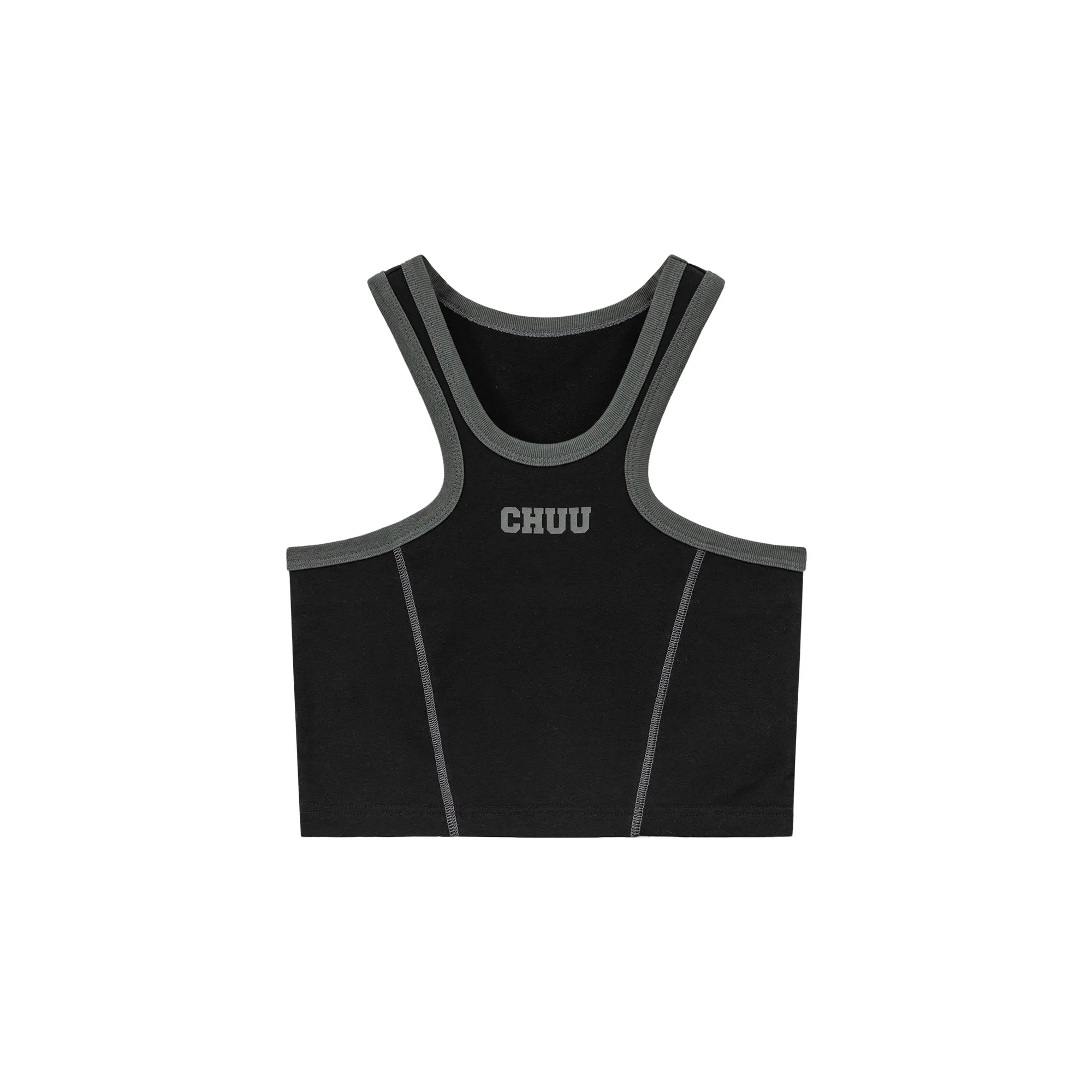 Back Split Cropped Sleeveless Top