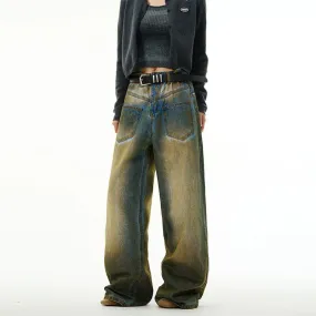 Backward Style Rustic Wash Jeans