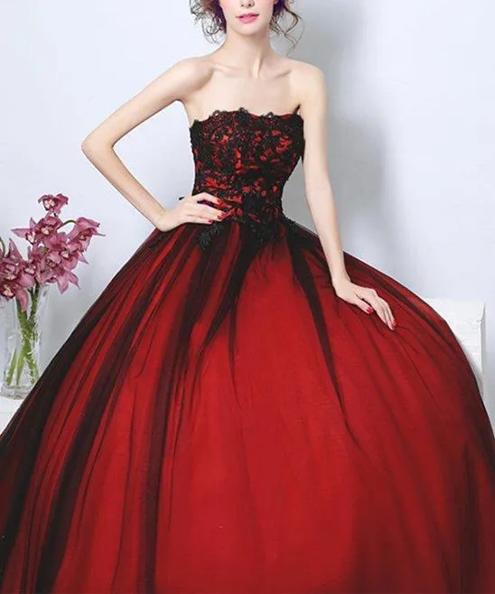 Ball Gown Straight Across Chapel Train Tulle Appliqued Quinceanera Dresses 3039