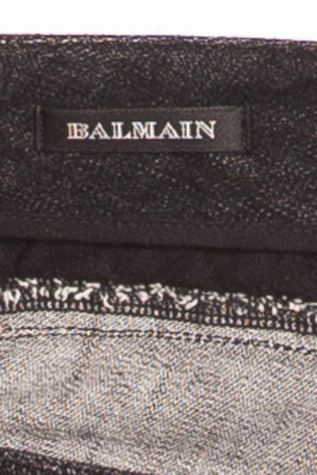 Balmain - Black Skinny Moto Style Jeans - FR 40