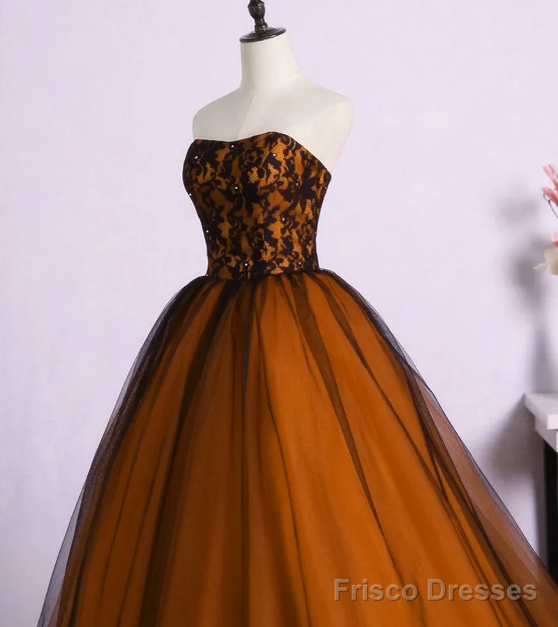 Beautiful Tulle A-Line Ball Gown Sweet 16 Party Dress, Long Prom Dress