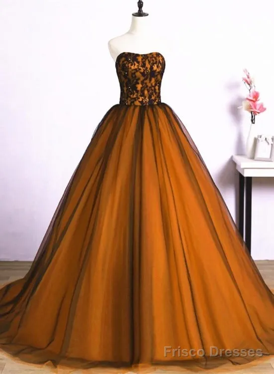 Beautiful Tulle A-Line Ball Gown Sweet 16 Party Dress, Long Prom Dress