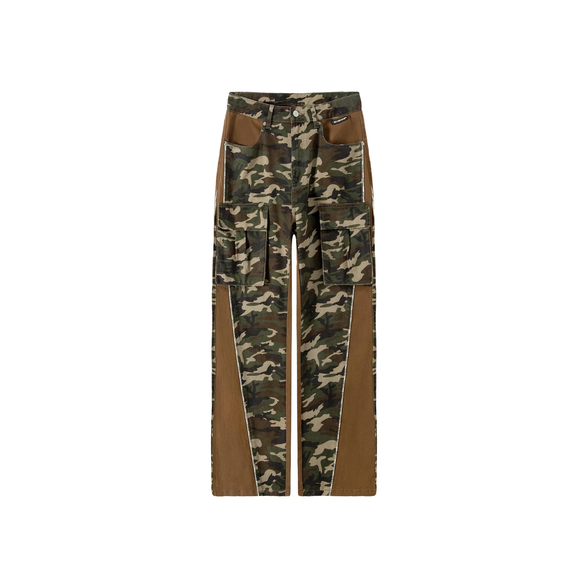 Big Pocket Camo Cargo Straight Pants