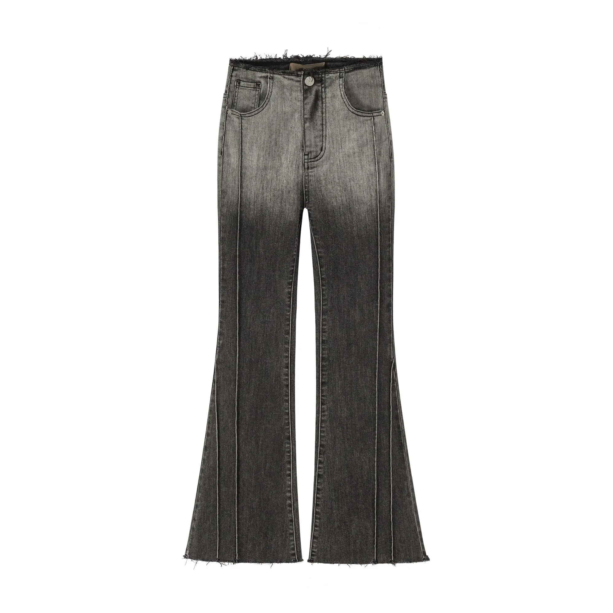Black Gradient Slimming Flare Jeans