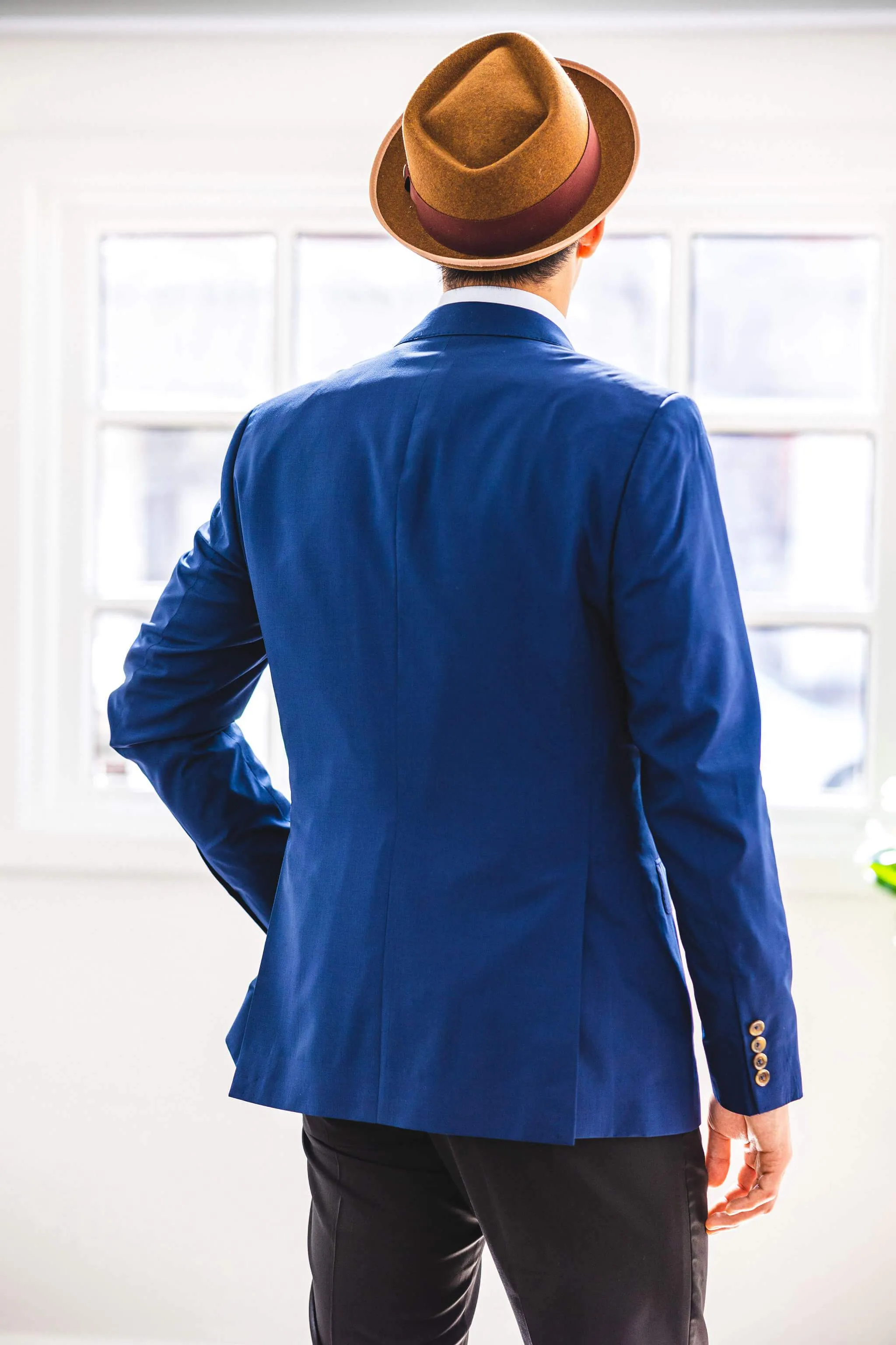 Blue "Silk & Wool" Blazer