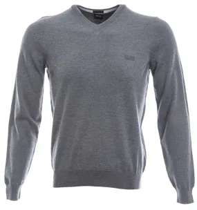 BOSS Baram-L Knitwear in Light Grey
