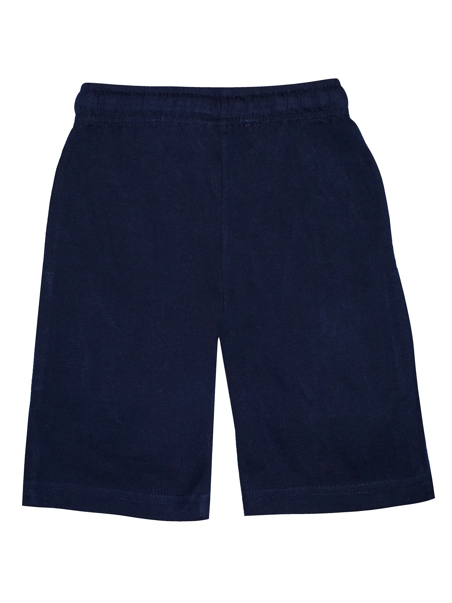 Boys Printed Vest With Basic Shorts Set