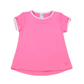 Bridget Basic T-Shirt - Pink/White
