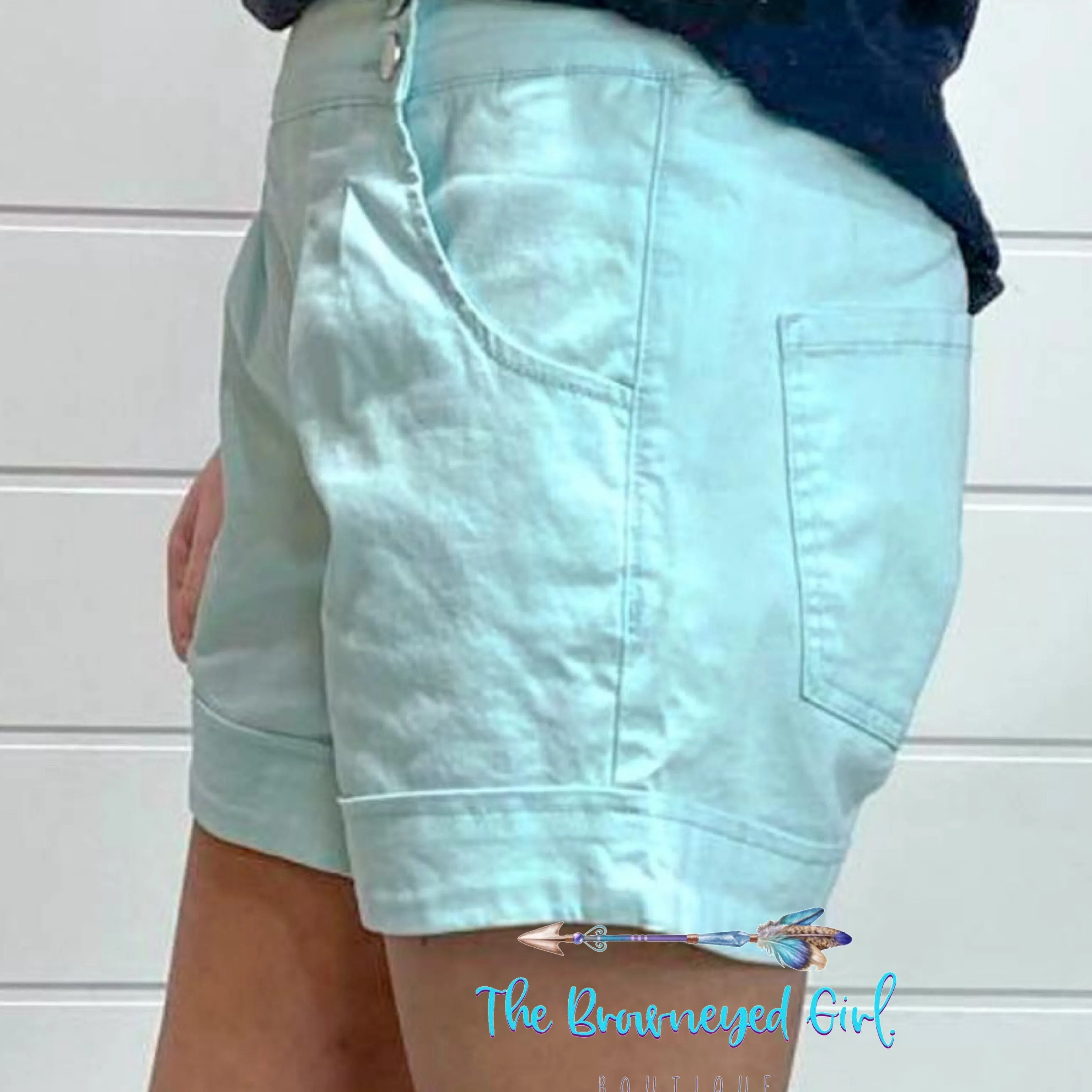 Callie Front Button Pocket Shorts