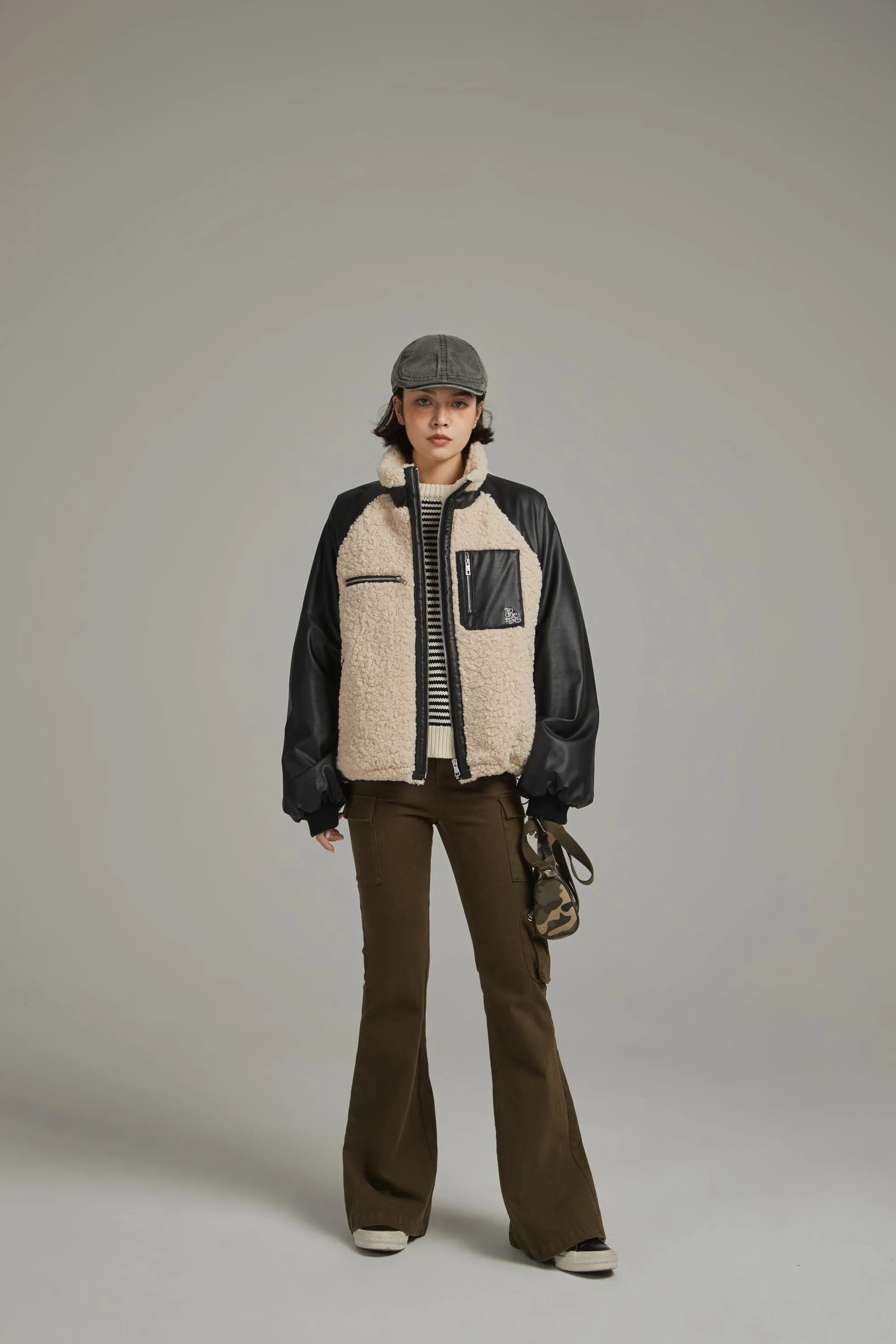 Color Combination Fleece Jacket