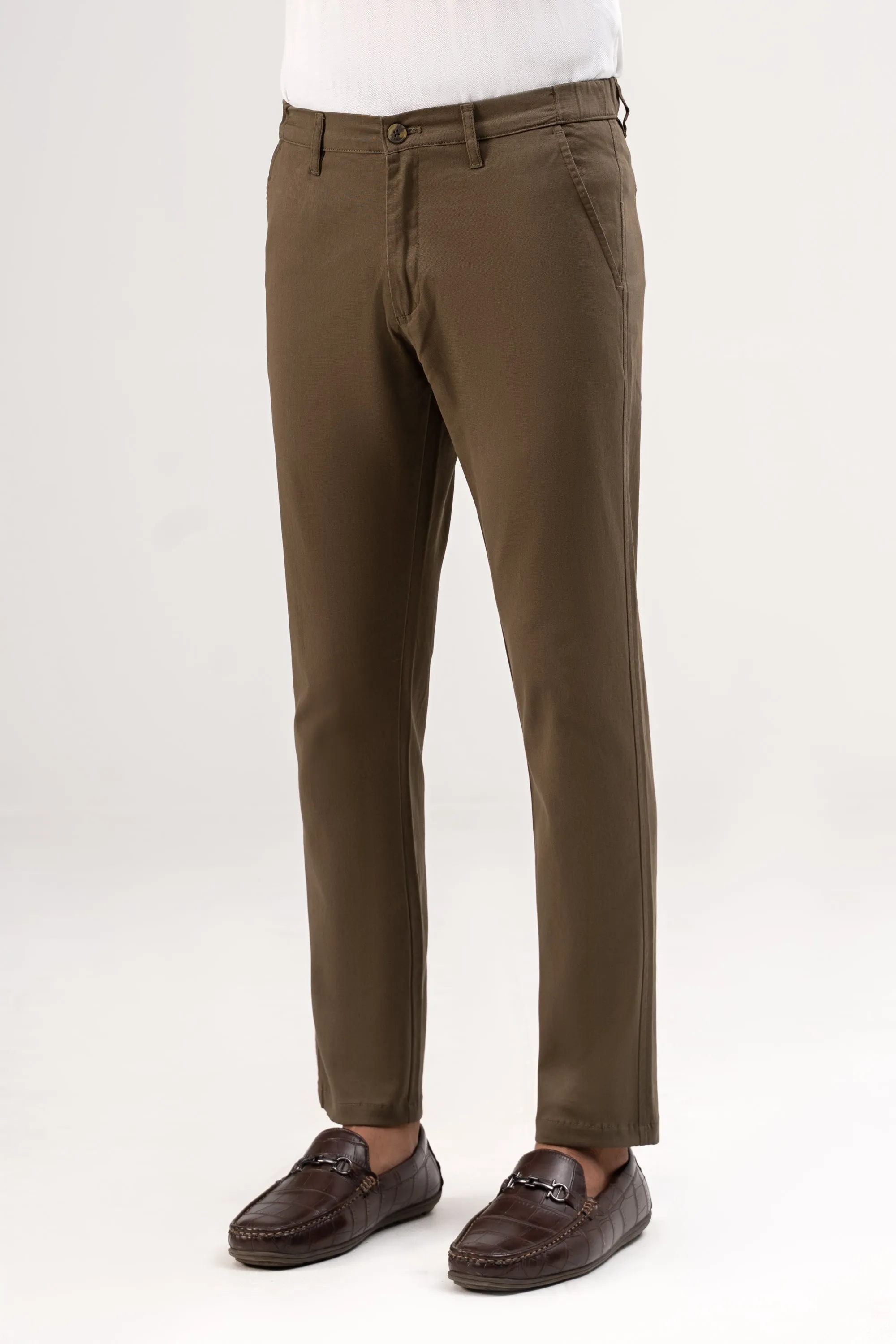 CROSS POCKET ELASTIC WAIST PANT OLIVE