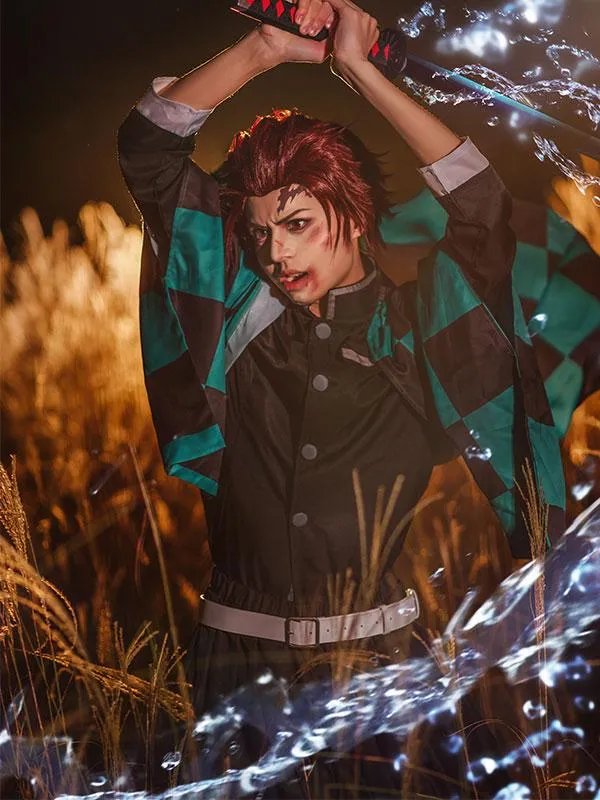Demon Slayer / Kimetsu no Yaiba Tanjirou Kamado kimono Cosplay Costume