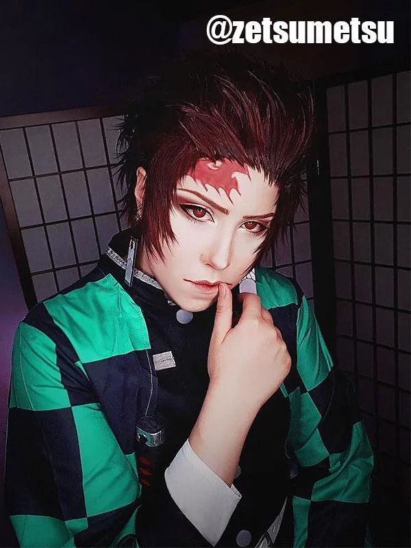 Demon Slayer / Kimetsu no Yaiba Tanjirou Kamado kimono Cosplay Costume