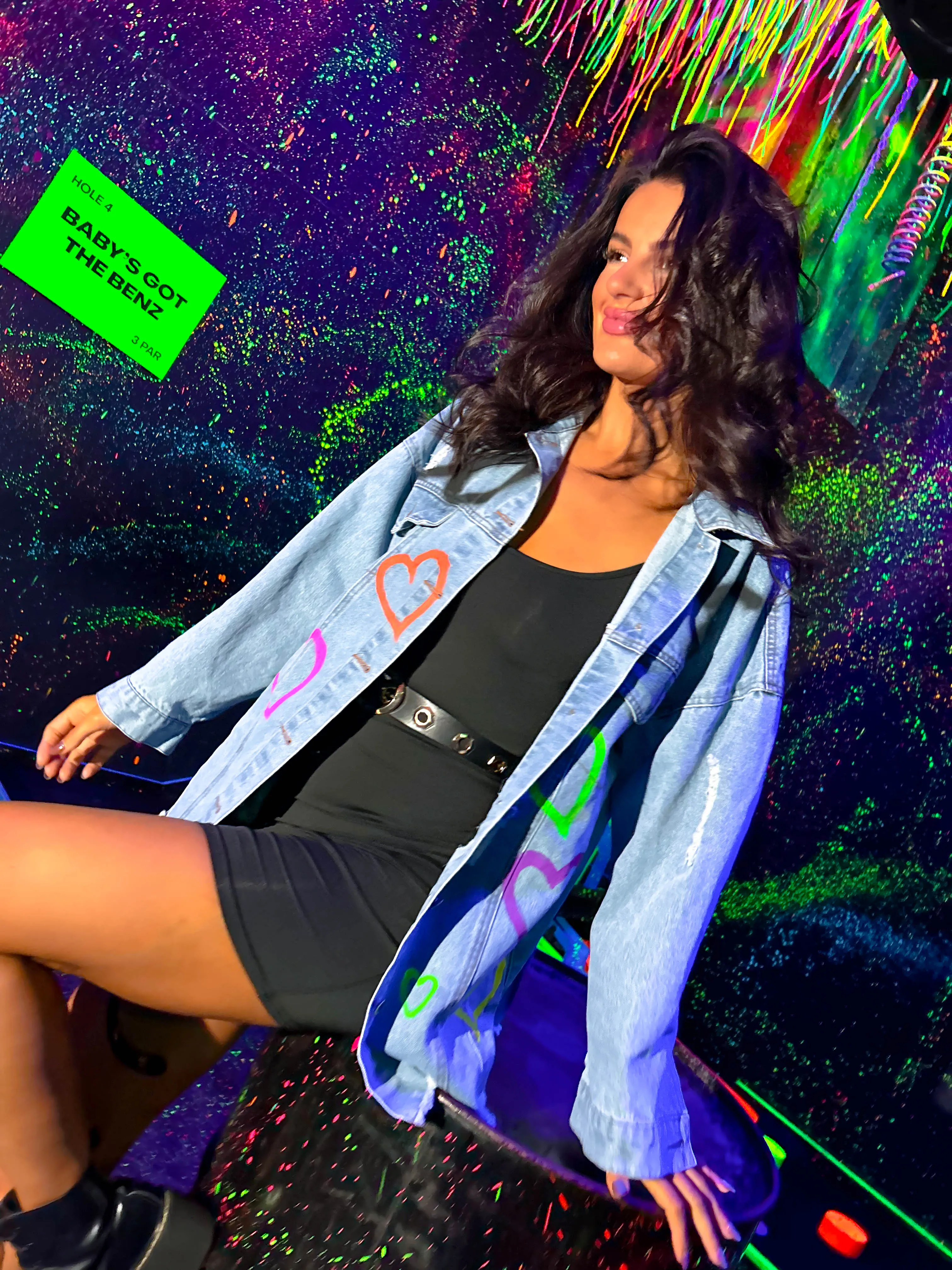 Denim Days - Light Wash Blue Heart Graphic Jacket