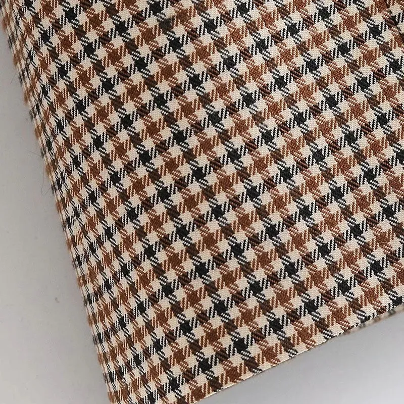 DOUBLE BREASTED CHECK BLAZER