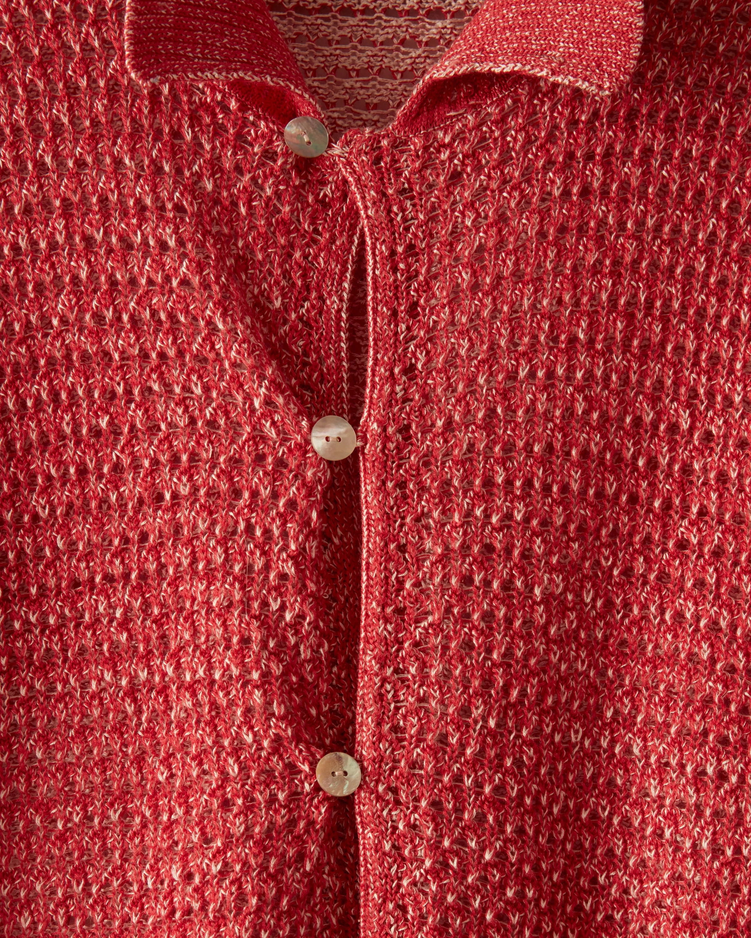 Duotone Lace Shirt - Red