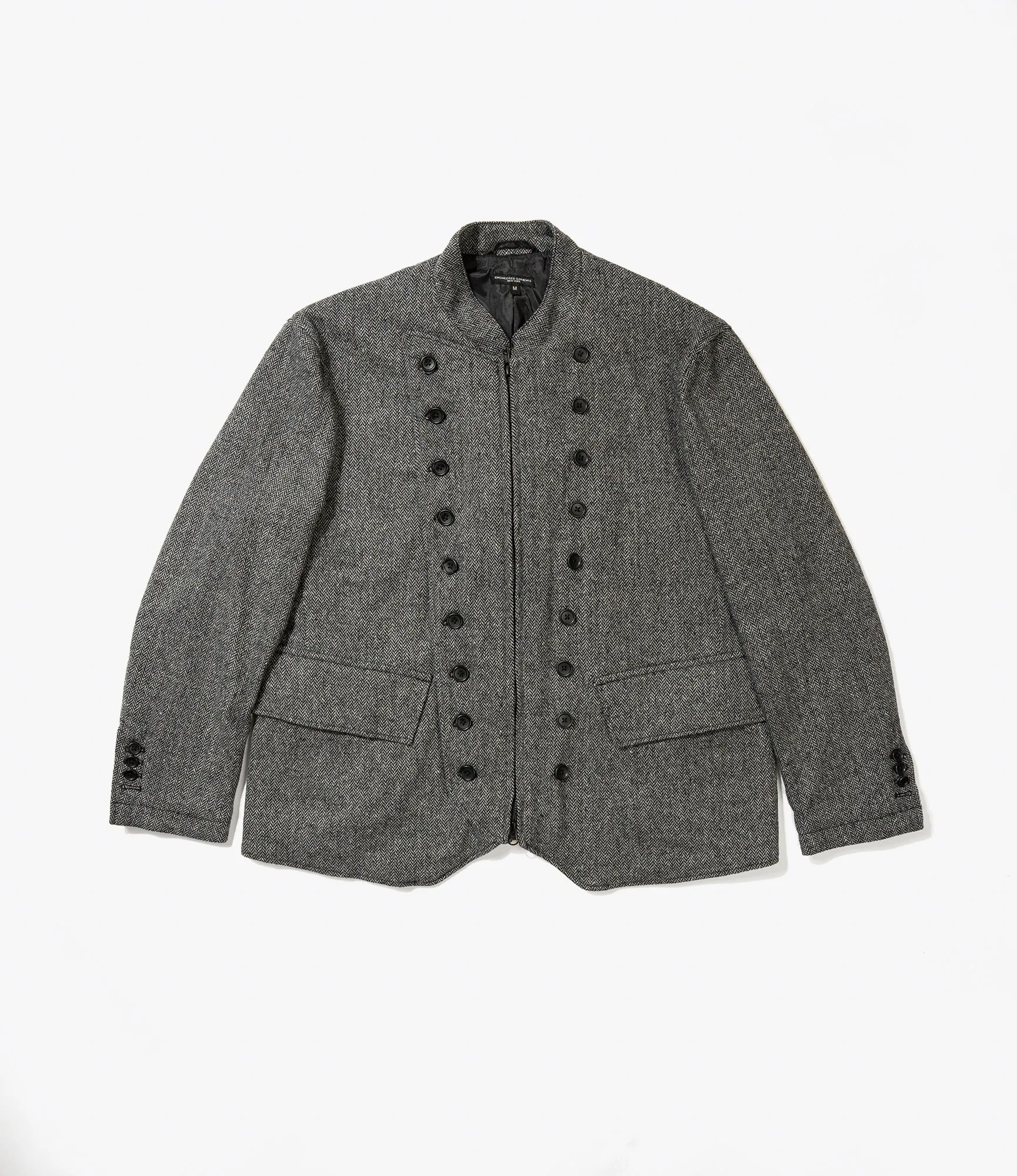Engineered Garments Chelsea Jacket - Grey Poly Wool Herringbone