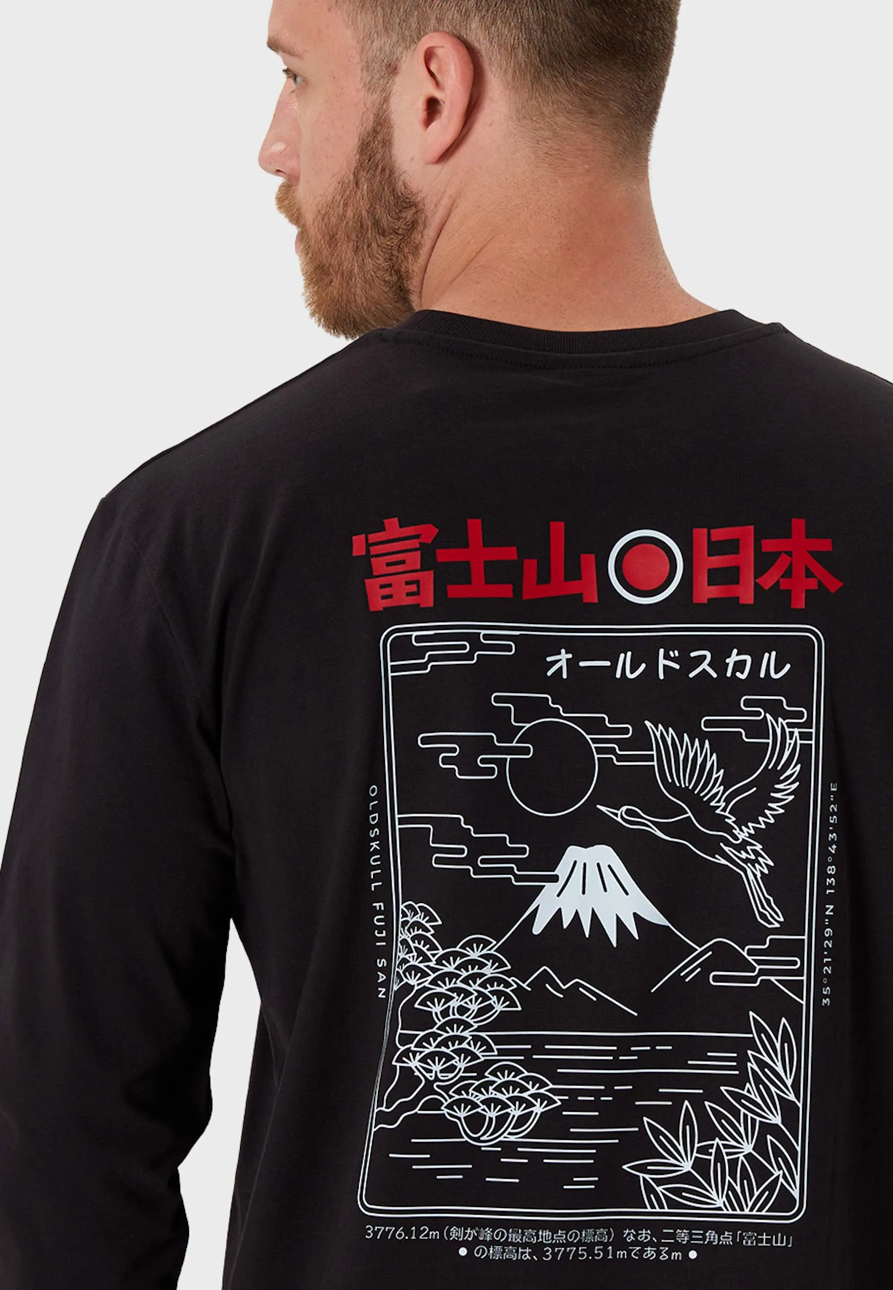 Fu-Tee-San Backprint Longsleeve T-Shirt Black