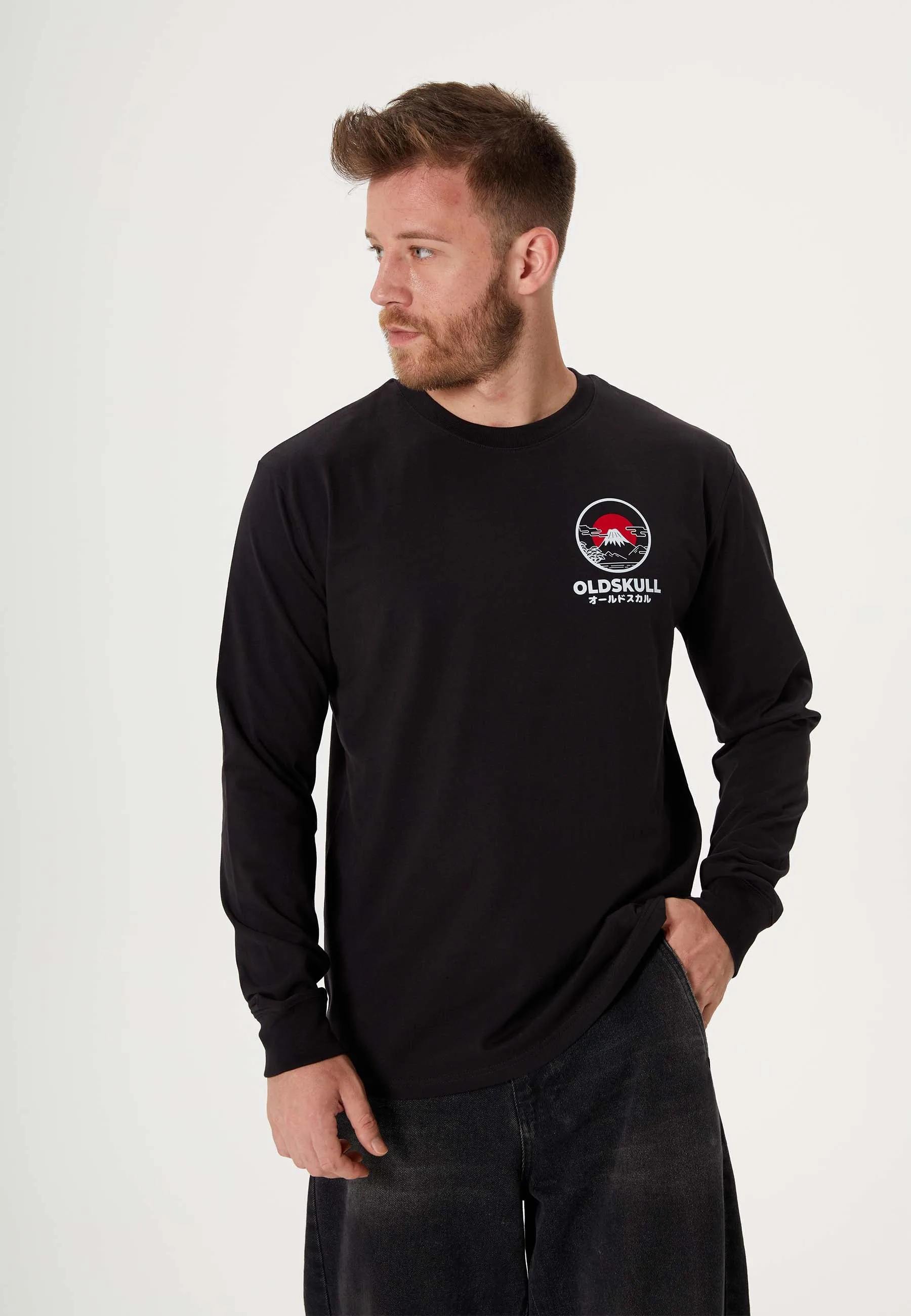 Fu-Tee-San Backprint Longsleeve T-Shirt Black