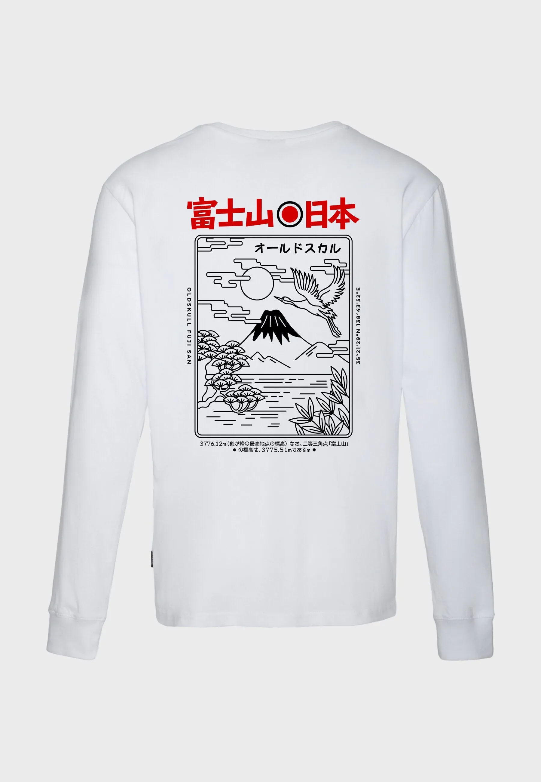 Fu-Tee-San Backprint Longsleeve T-Shirt White