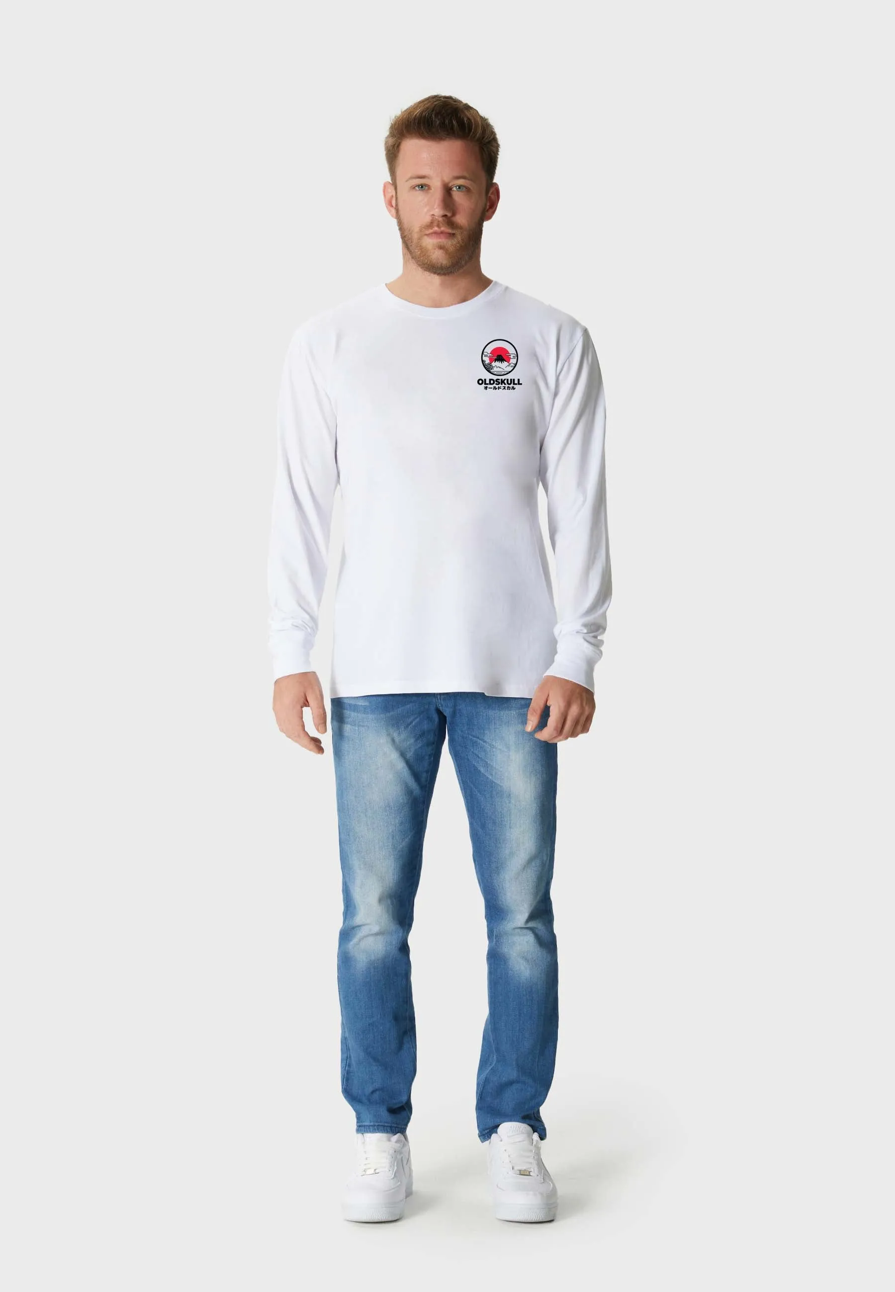 Fu-Tee-San Backprint Longsleeve T-Shirt White