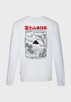 Fu-Tee-San Backprint Longsleeve T-Shirt White