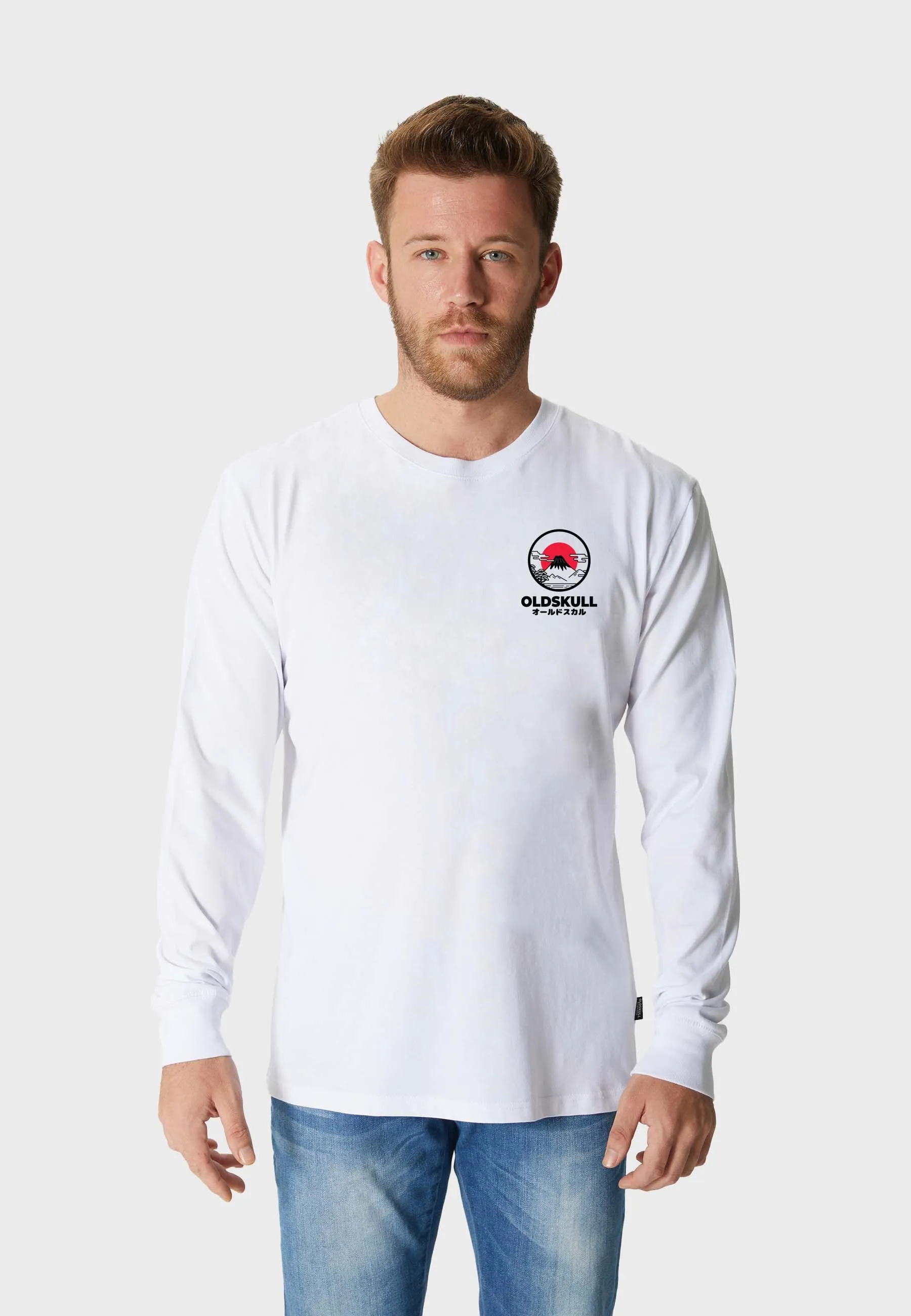 Fu-Tee-San Backprint Longsleeve T-Shirt White