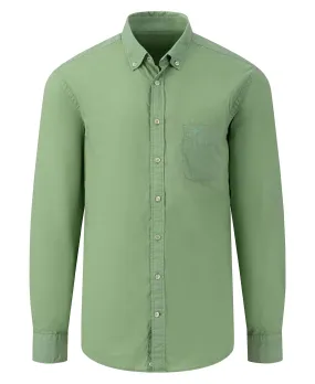 Garment Dyed Poplin Shirt - Soft Green