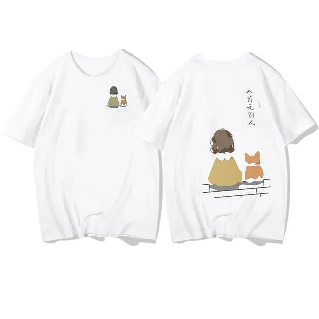 Harajuku Cute Couple Shirts