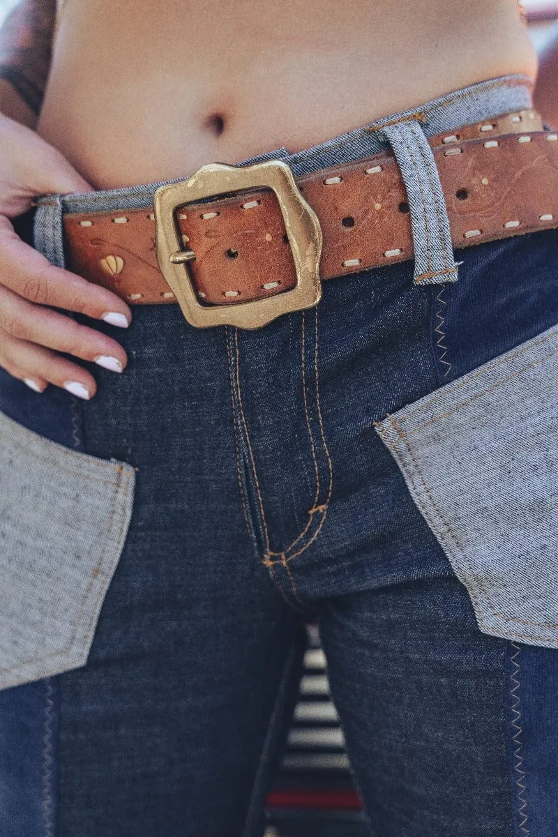 Janice - Patchwork  Denim - Navy