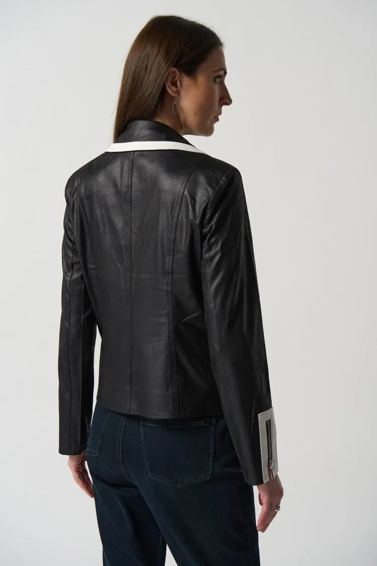 Joseph Ribkoff - 233909 Contrast Biker Jacket