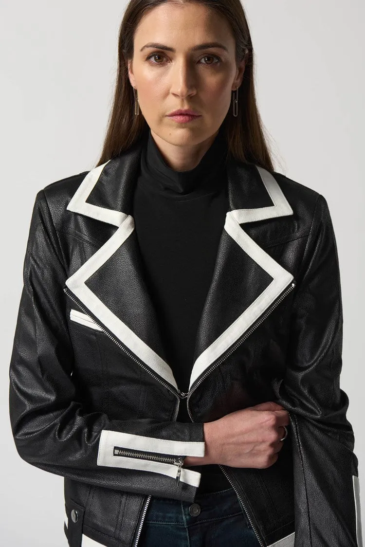 Joseph Ribkoff - 233909 Contrast Biker Jacket