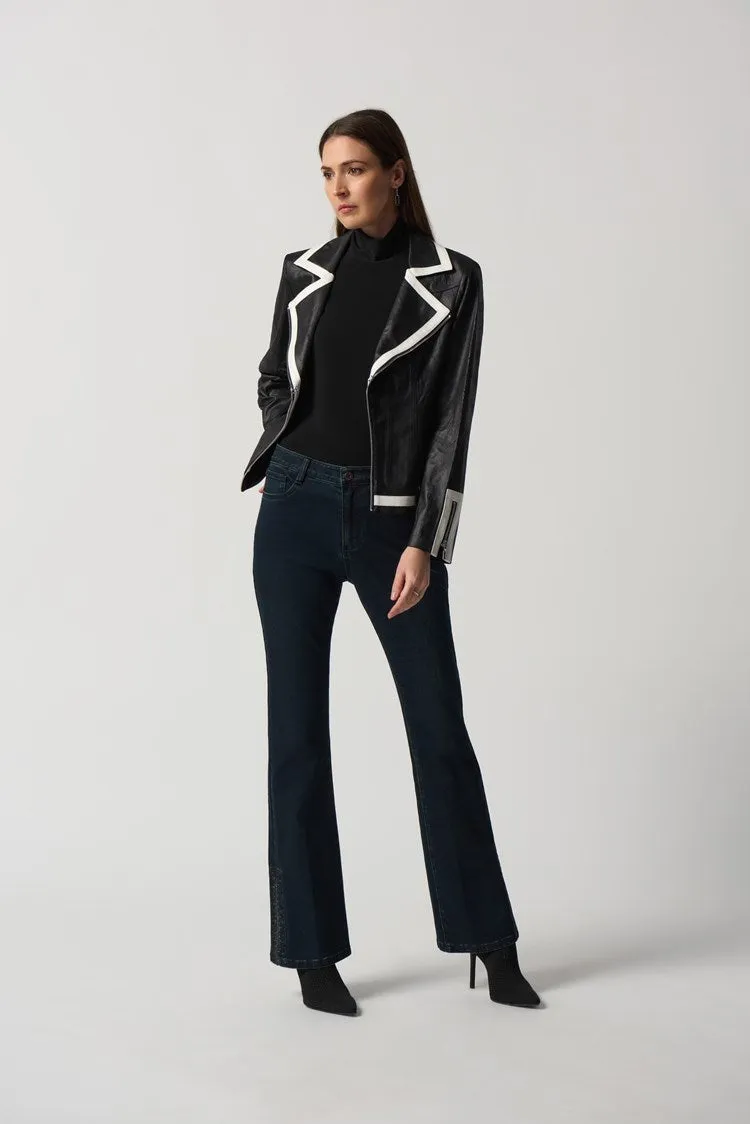 Joseph Ribkoff - 233909 Contrast Biker Jacket
