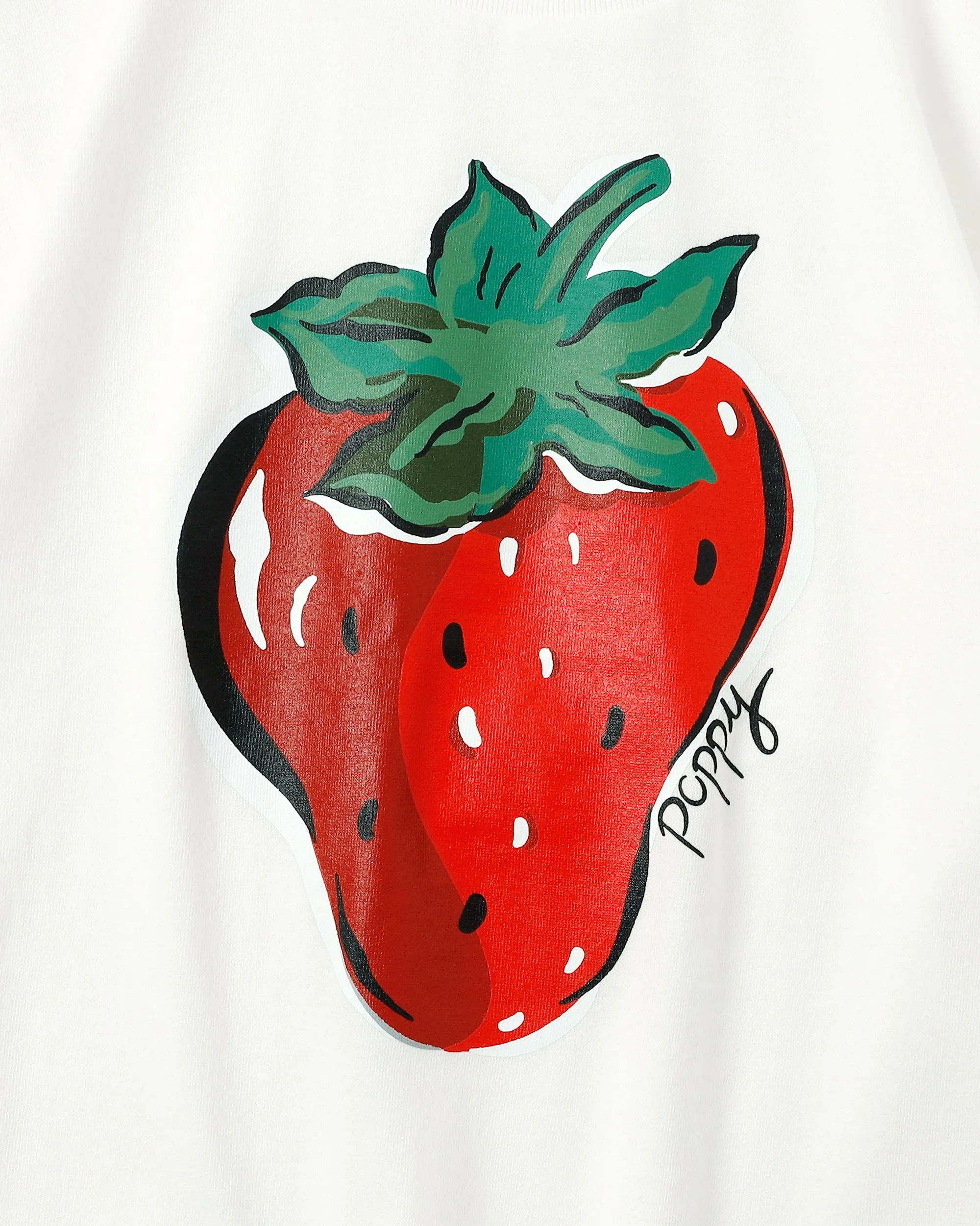 KIDS Strawberry printed T-shirts (White)