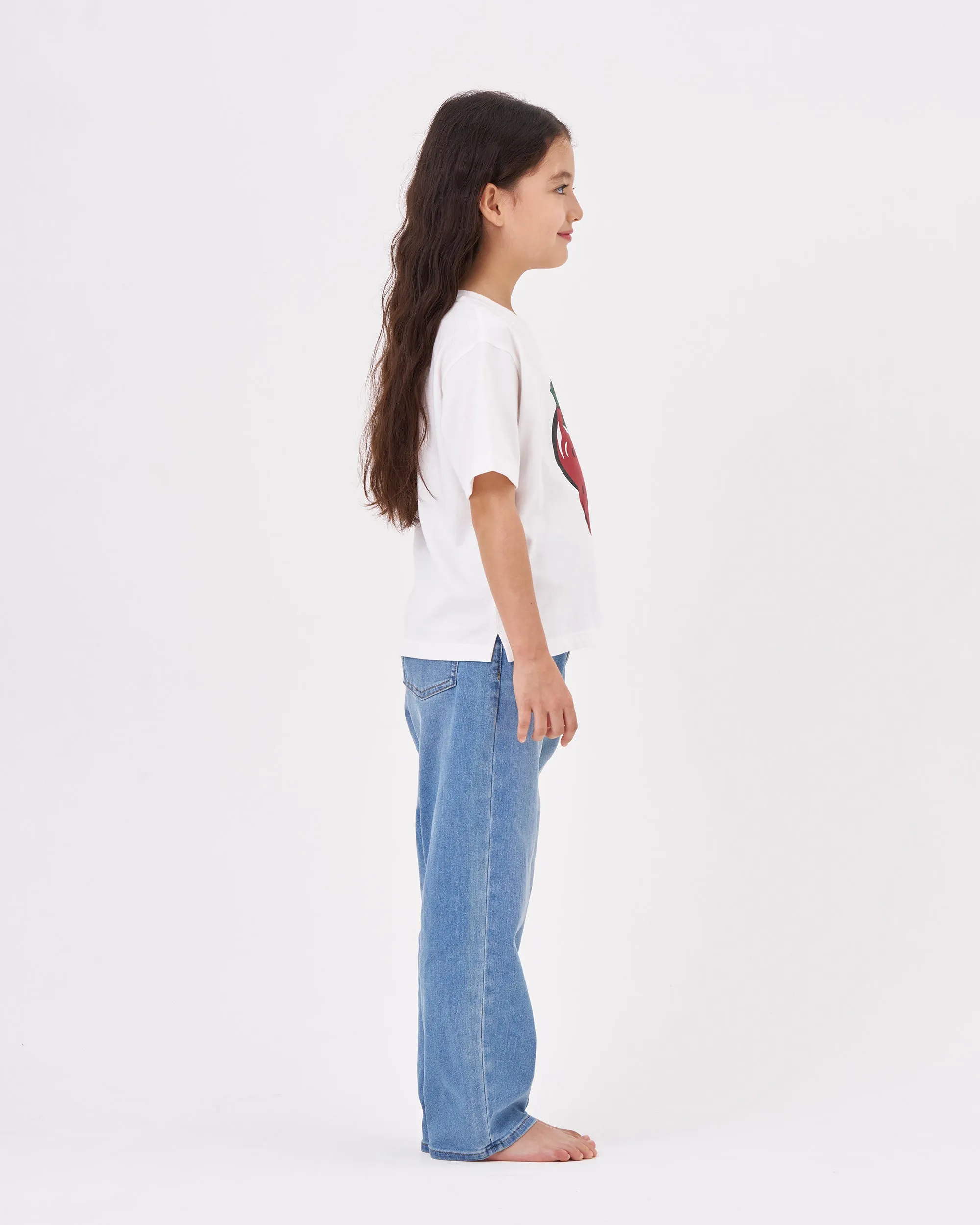 KIDS Strawberry printed T-shirts (White)