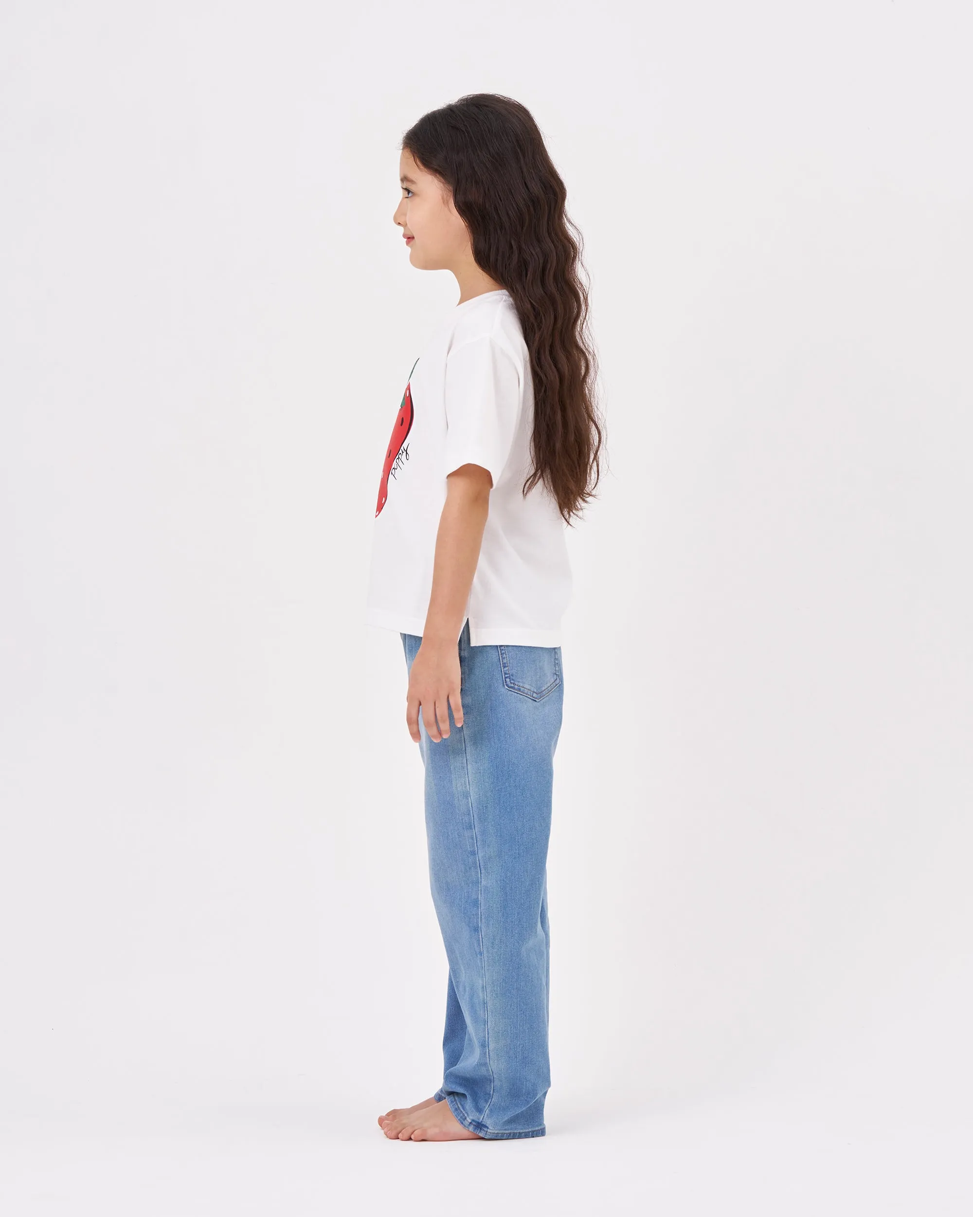 KIDS Strawberry printed T-shirts (White)