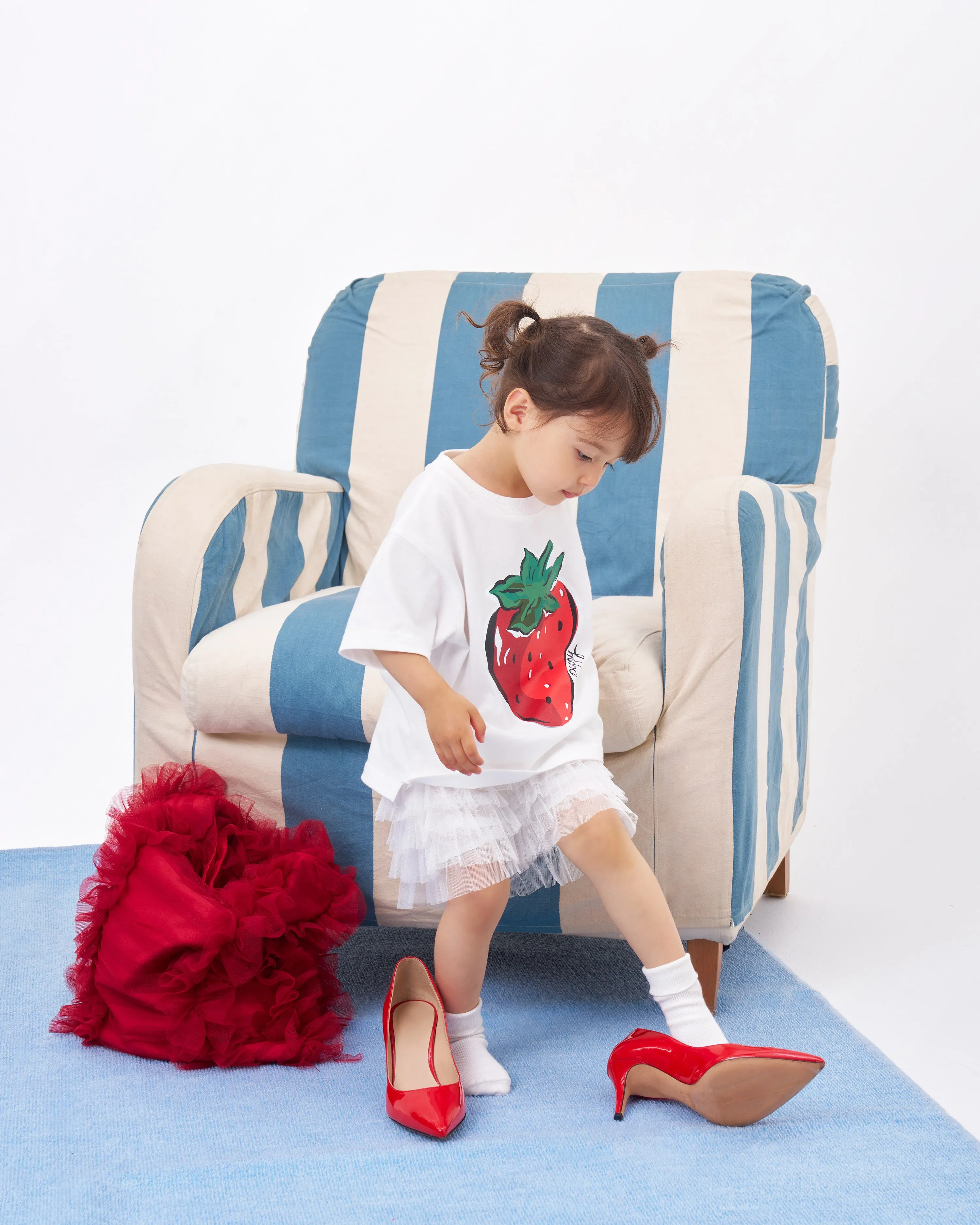 KIDS Strawberry printed T-shirts (White)