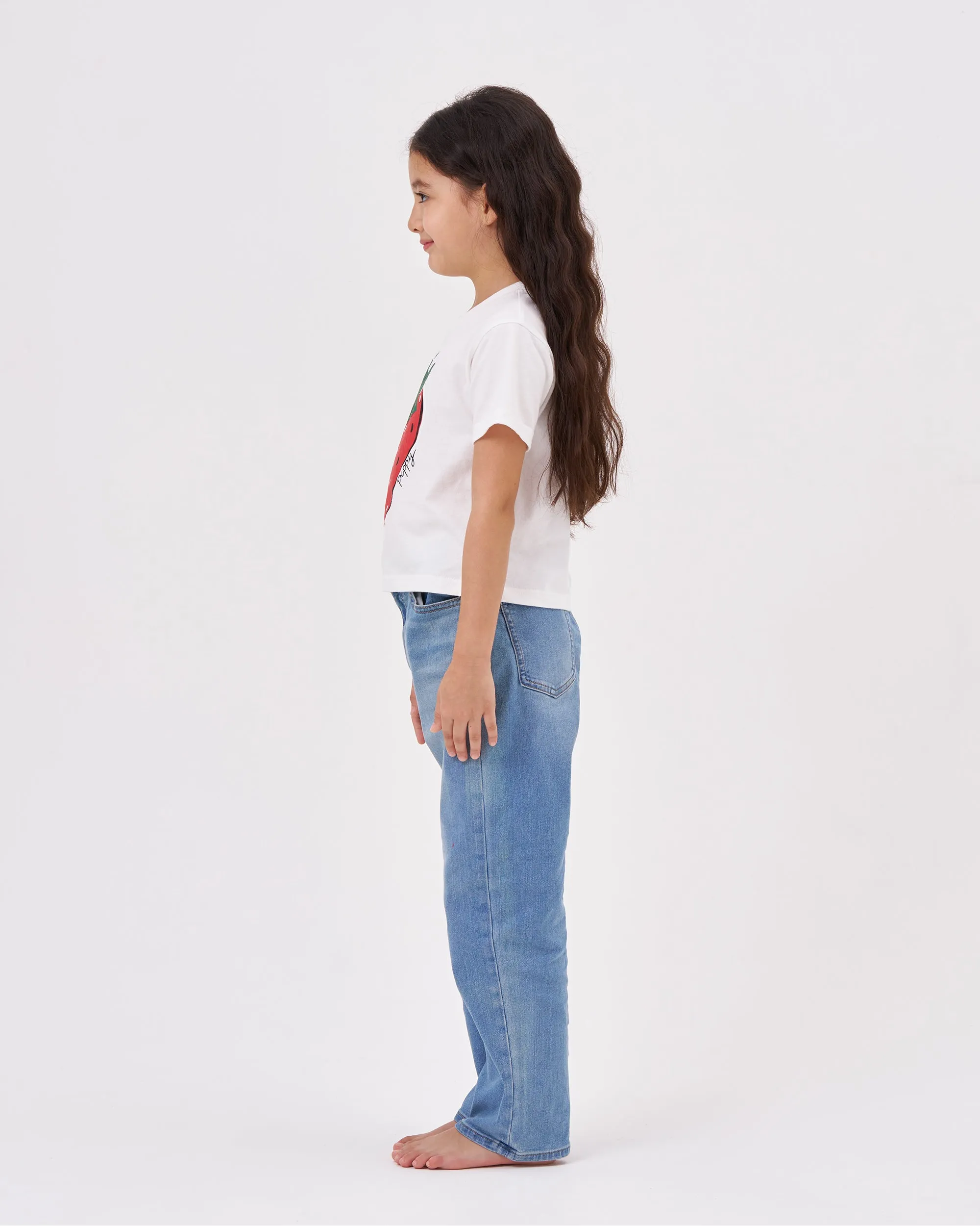 KIDS Strawberry printed T-shirts (White)