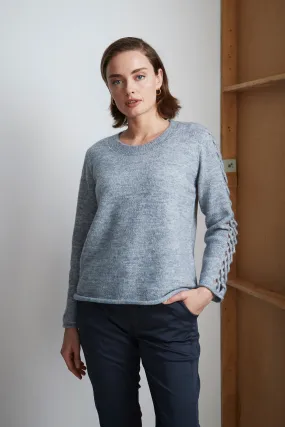 Lattice Sweater - Chambray Marl