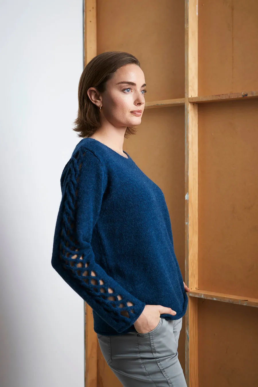 Lattice Sweater - Denim